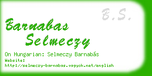 barnabas selmeczy business card