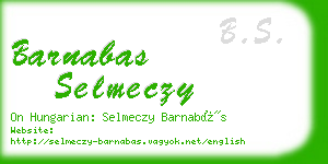 barnabas selmeczy business card